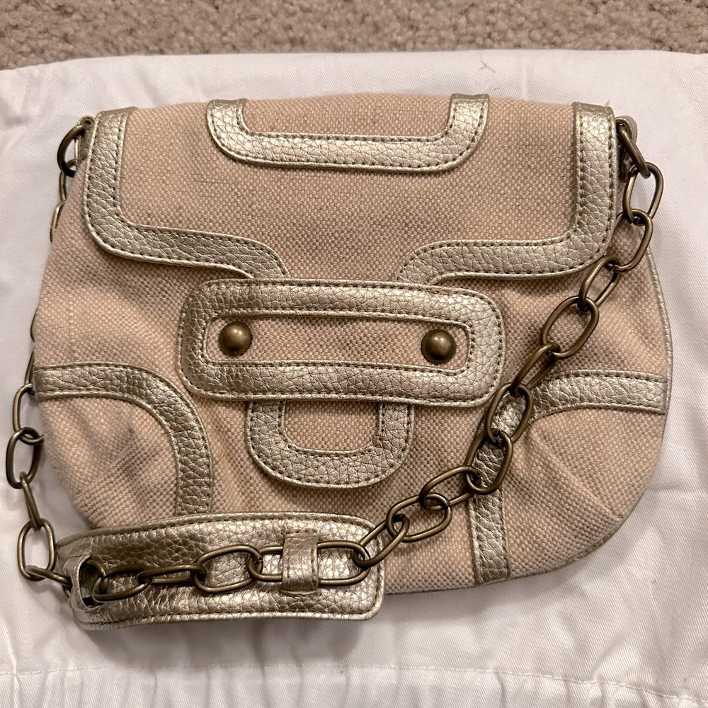 Canvas and gold purse